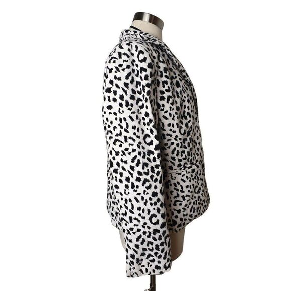 Neiman Marcus Women's XL Blazer Leopard Print Open Front XL - Picture 3 of 6